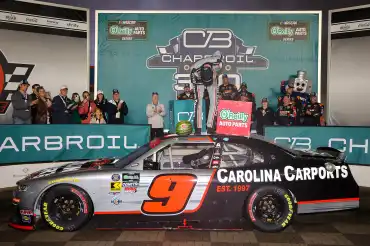 Ross Chastain se lleva el Charbroil 300 recortado por la lluvia